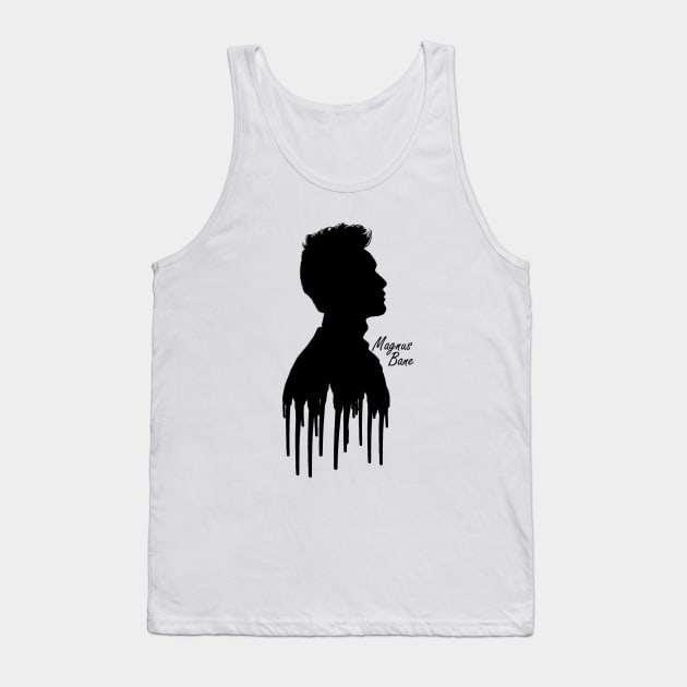 Shadowhunters / The mortal instruments - Magnus Bane / Harry Shum Jr dripping silhouette (black) - Warlock - Malec - Clary, Alec, Jace, Izzy Tank Top by Vane22april